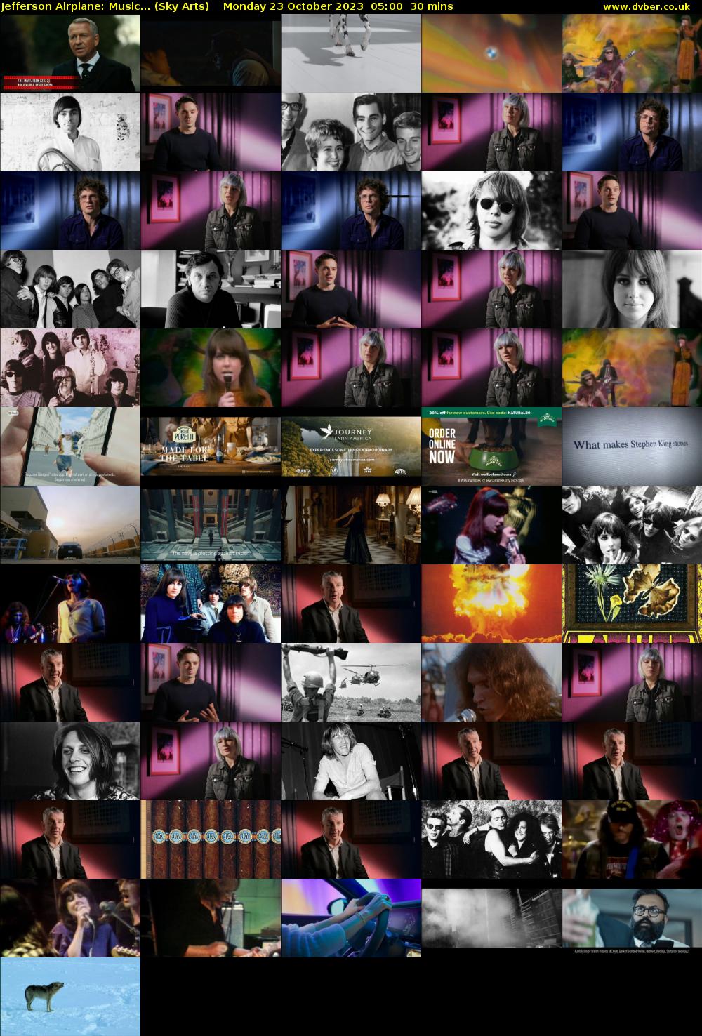 Jefferson Airplane: Music... (Sky Arts) Monday 23 October 2023 05:00 - 05:30