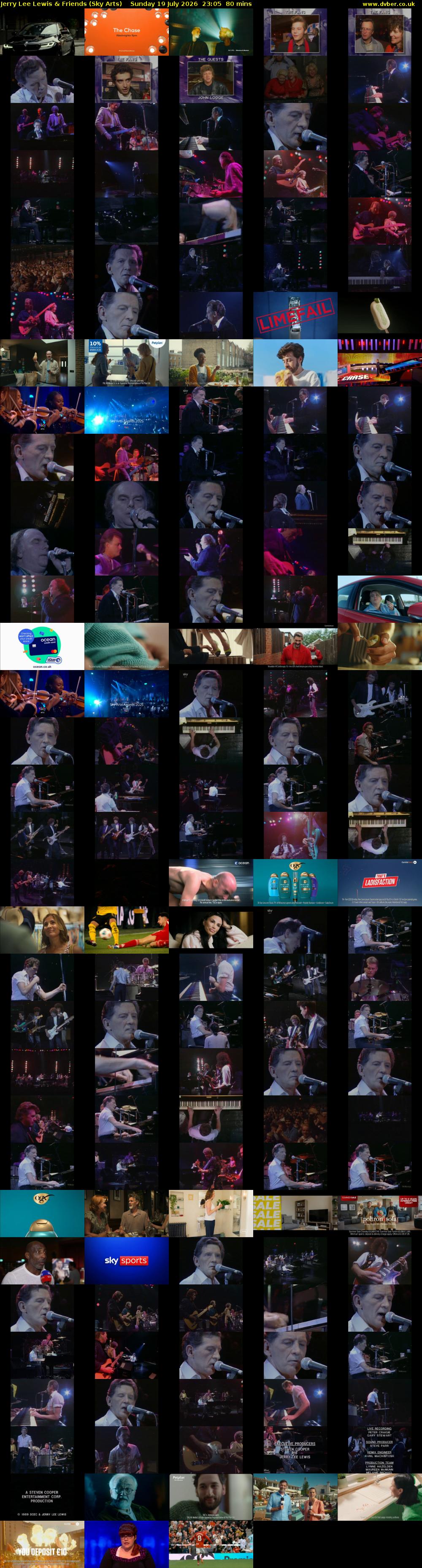 Jerry Lee Lewis & Friends (Sky Arts) Sunday 19 July 2026 23:05 - 00:25