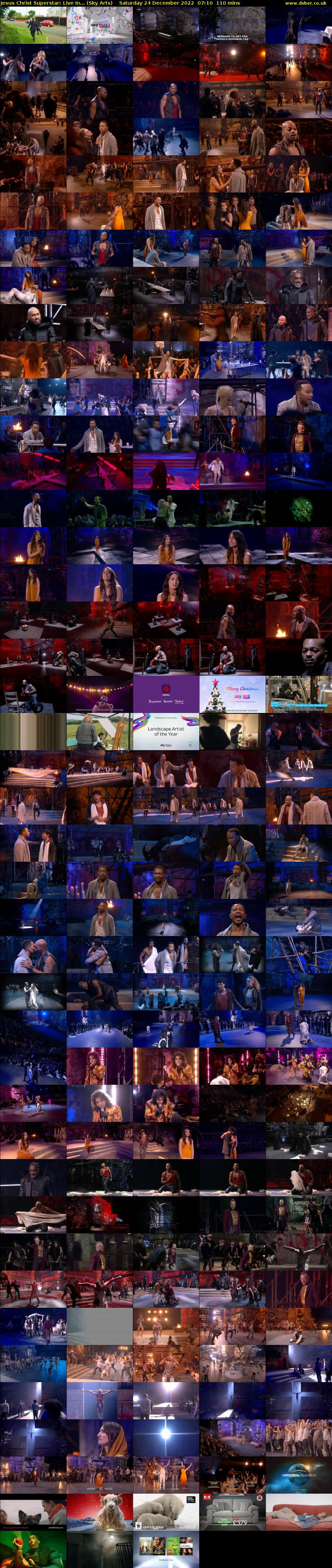 Jesus Christ Superstar: Live In... (Sky Arts) Saturday 24 December 2022 07:10 - 09:00
