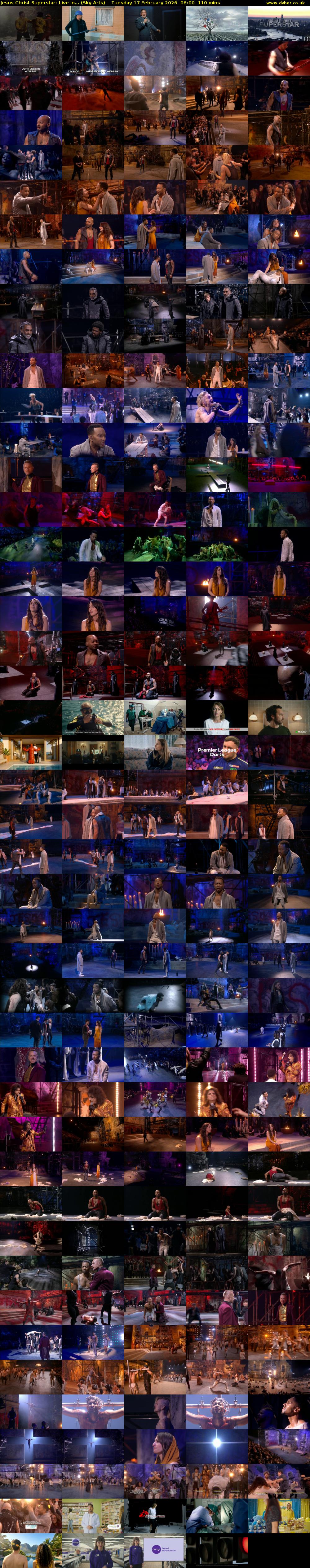Jesus Christ Superstar: Live In... (Sky Arts) Tuesday 17 February 2026 06:00 - 07:50