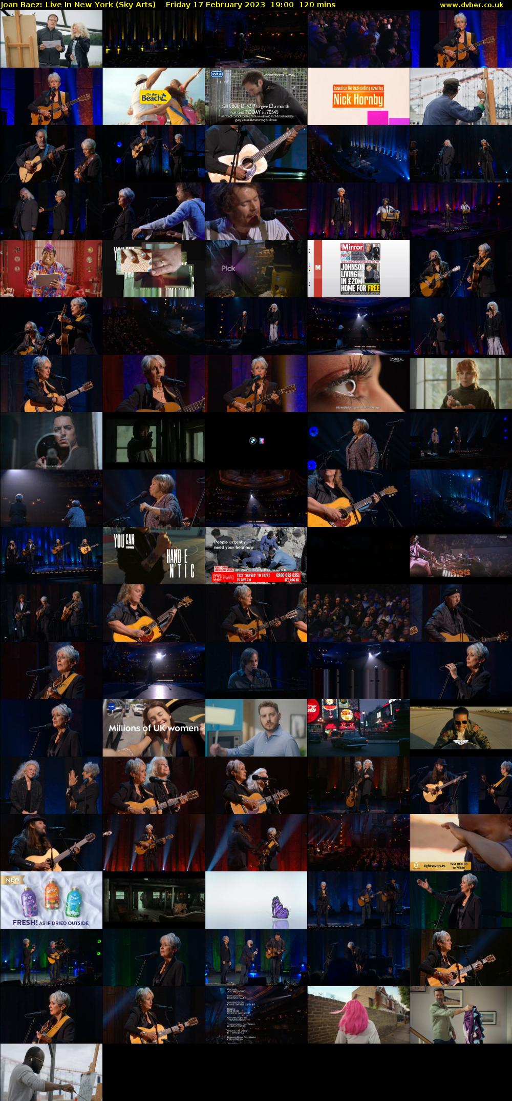 Joan Baez: Live In New York (Sky Arts) Friday 17 February 2023 19:00 - 21:00
