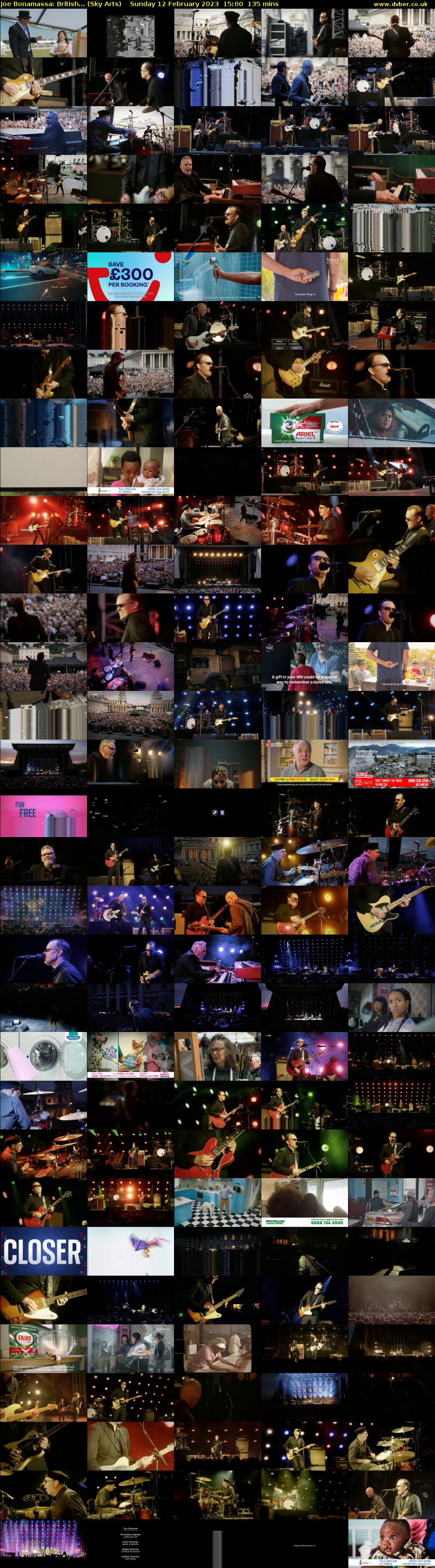 Joe Bonamassa: British... (Sky Arts) Sunday 12 February 2023 15:00 - 17:15