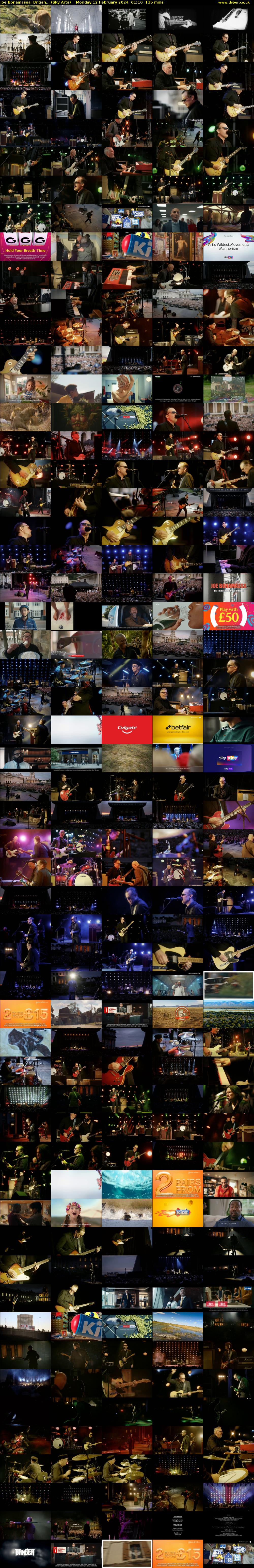 Joe Bonamassa: British... (Sky Arts) Monday 12 February 2024 01:10 - 03:25