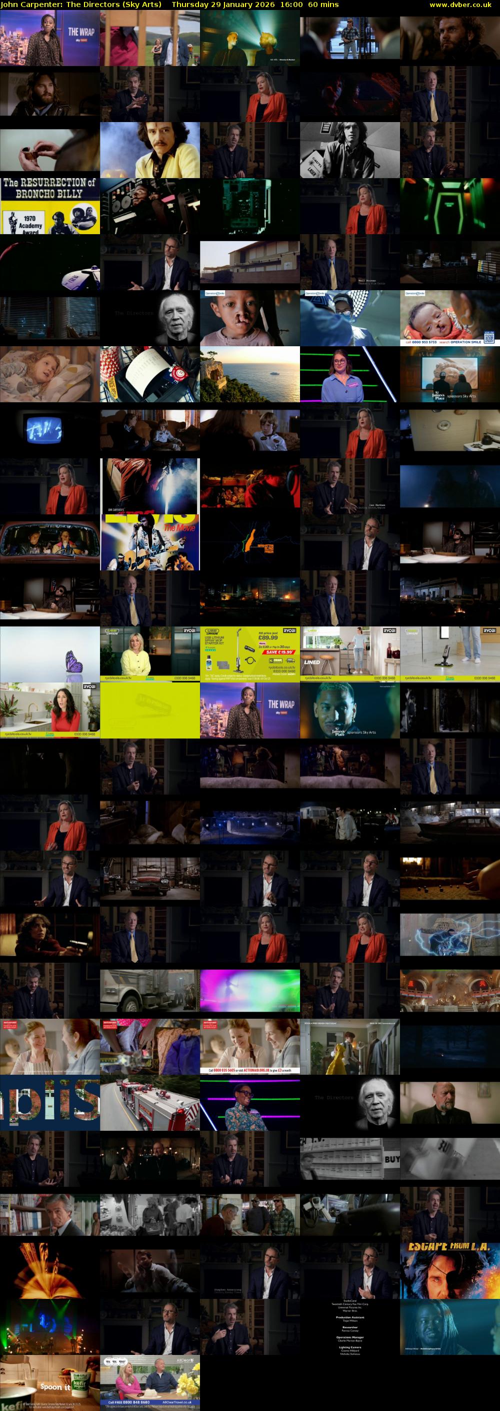 John Carpenter: The Directors (Sky Arts) Thursday 29 January 2026 16:00 - 17:00