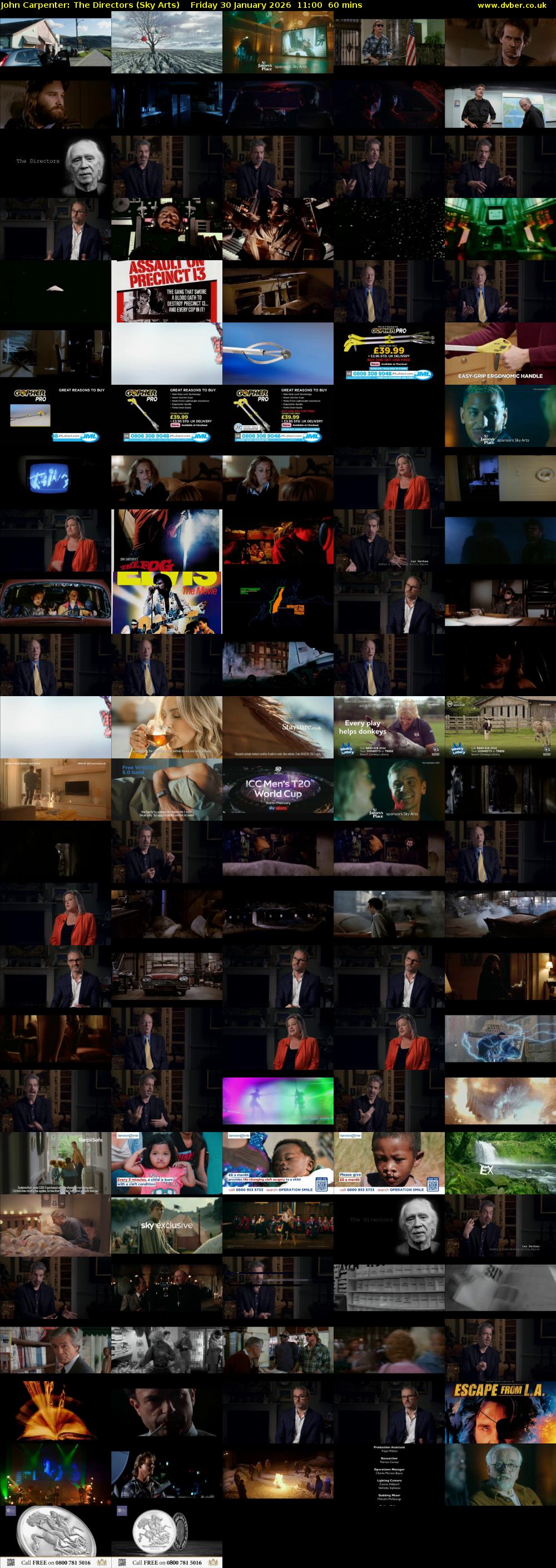 John Carpenter: The Directors (Sky Arts) Friday 30 January 2026 11:00 - 12:00