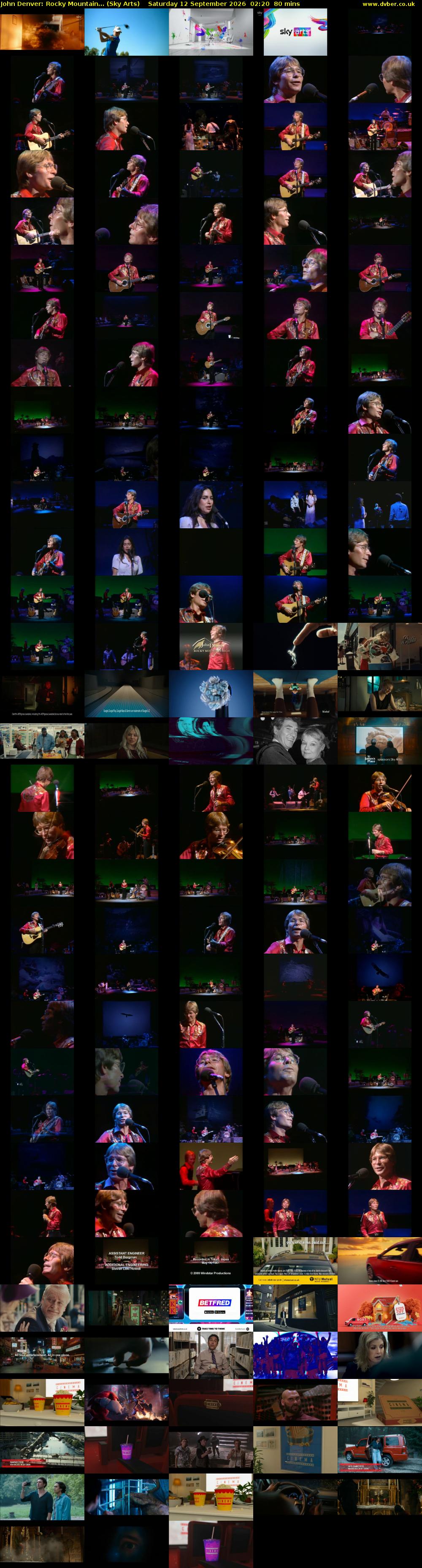 John Denver: Rocky Mountain... (Sky Arts) Saturday 12 September 2026 02:20 - 03:40