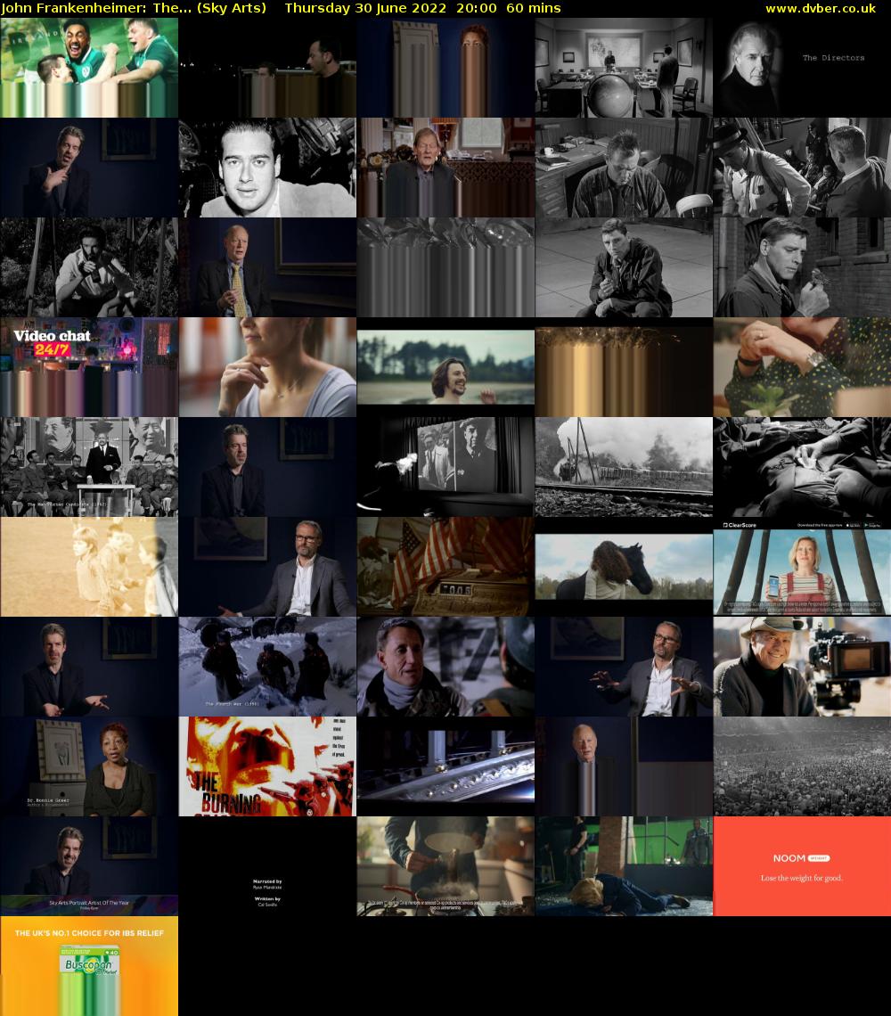 John Frankenheimer: The... (Sky Arts) Thursday 30 June 2022 20:00 - 21:00