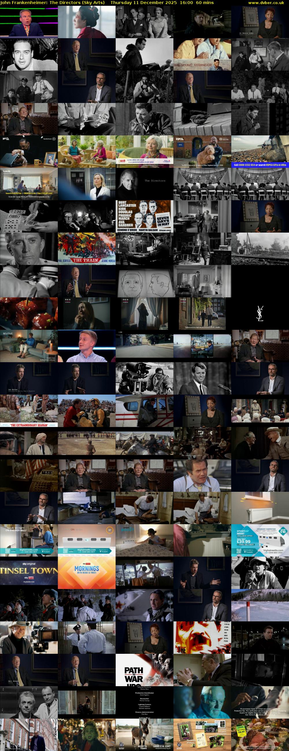 John Frankenheimer: The Directors (Sky Arts) Thursday 11 December 2025 16:00 - 17:00