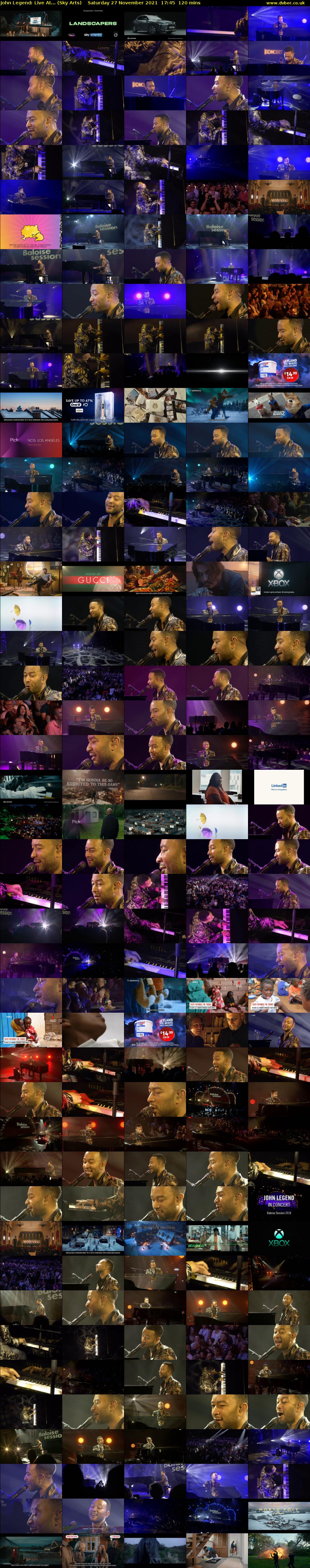 John Legend: Live At... (Sky Arts) Saturday 27 November 2021 17:45 - 19:45