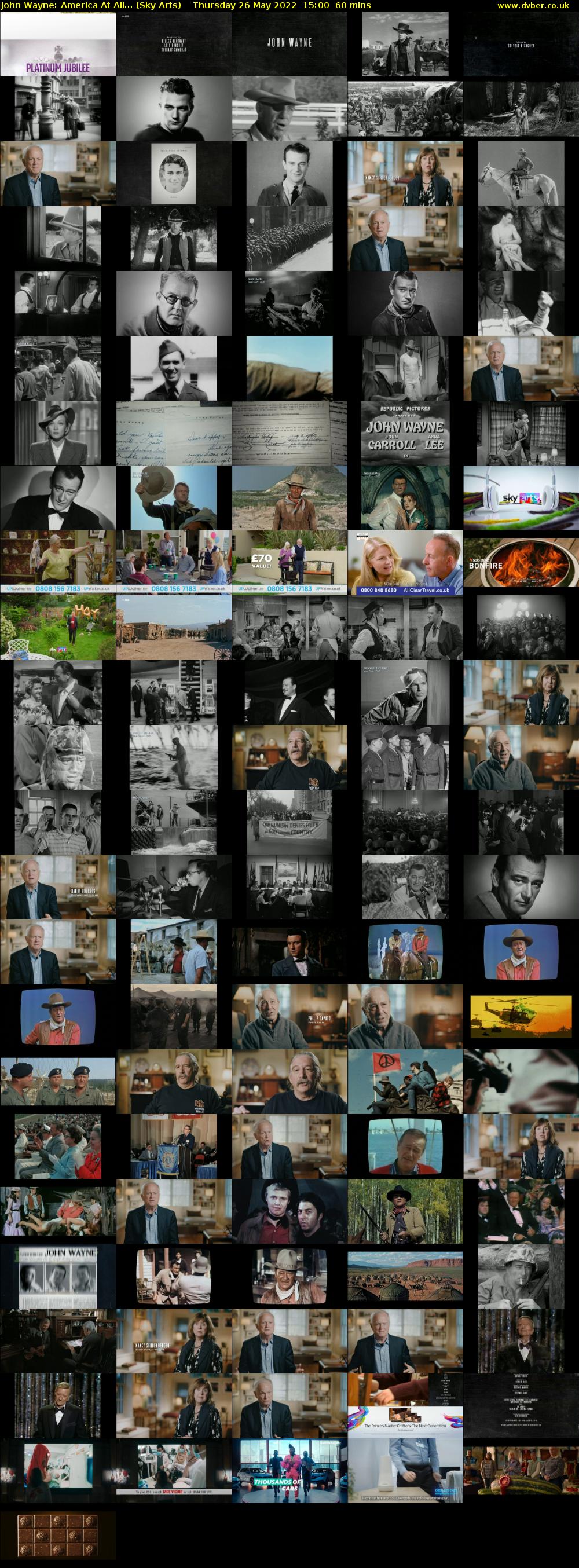 John Wayne: America At All... (Sky Arts) Thursday 26 May 2022 15:00 - 16:00