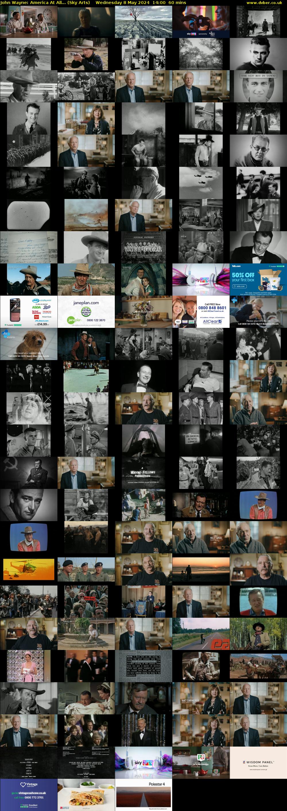 John Wayne: America At All... (Sky Arts) Wednesday 8 May 2024 14:00 - 15:00