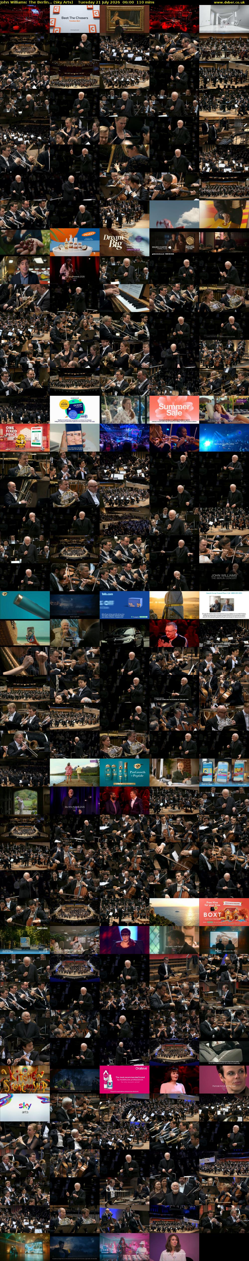 John Williams: The Berlin... (Sky Arts) Tuesday 21 July 2026 06:00 - 07:50