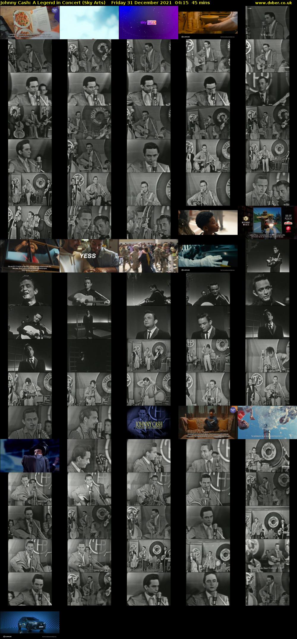 Johnny Cash: A Legend in Concert (Sky Arts) Friday 31 December 2021 04:15 - 05:00