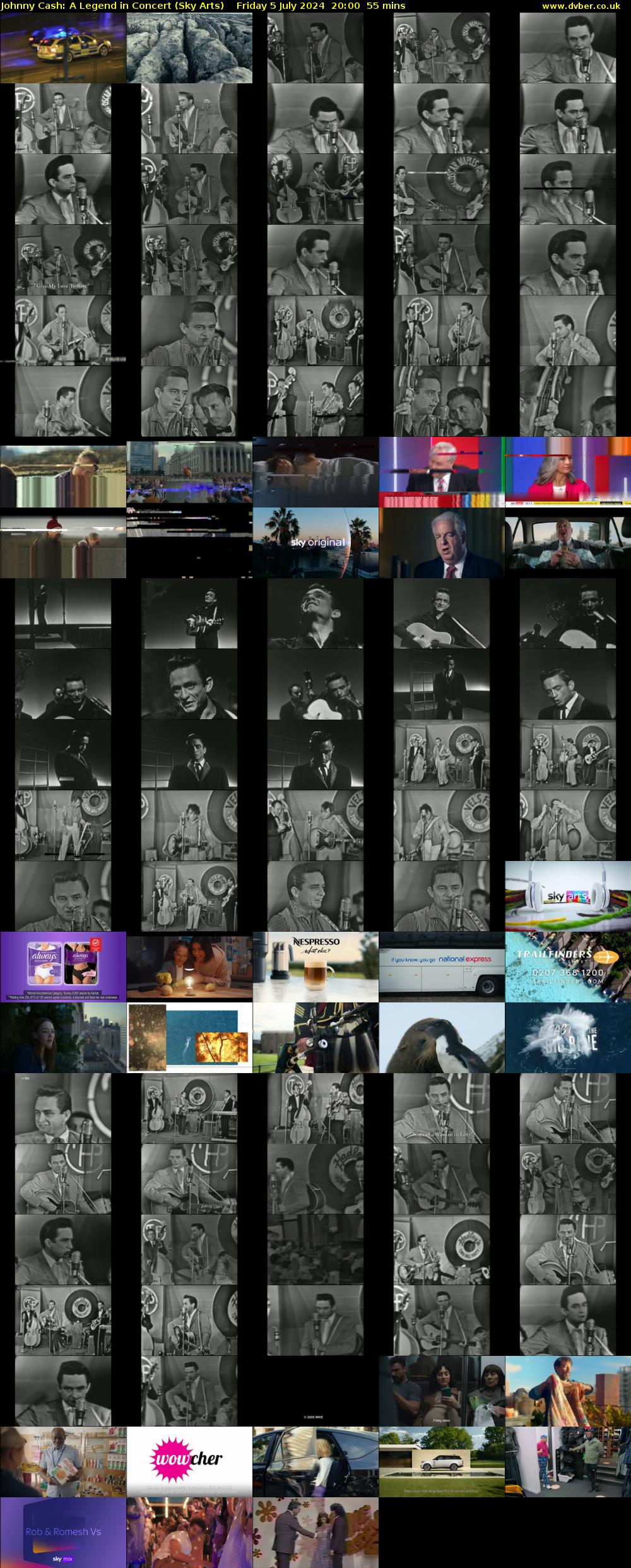 Johnny Cash: A Legend in Concert (Sky Arts) Friday 5 July 2024 20:00 - 20:55