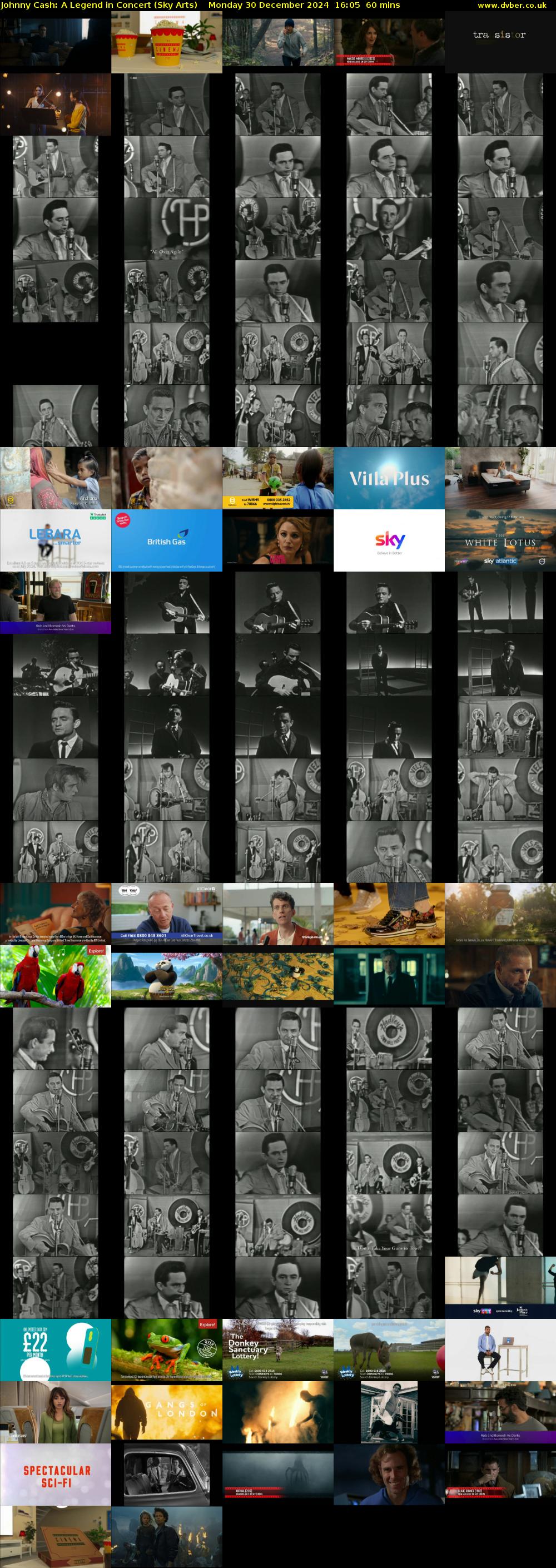 Johnny Cash: A Legend in Concert (Sky Arts) Monday 30 December 2024 16:05 - 17:05