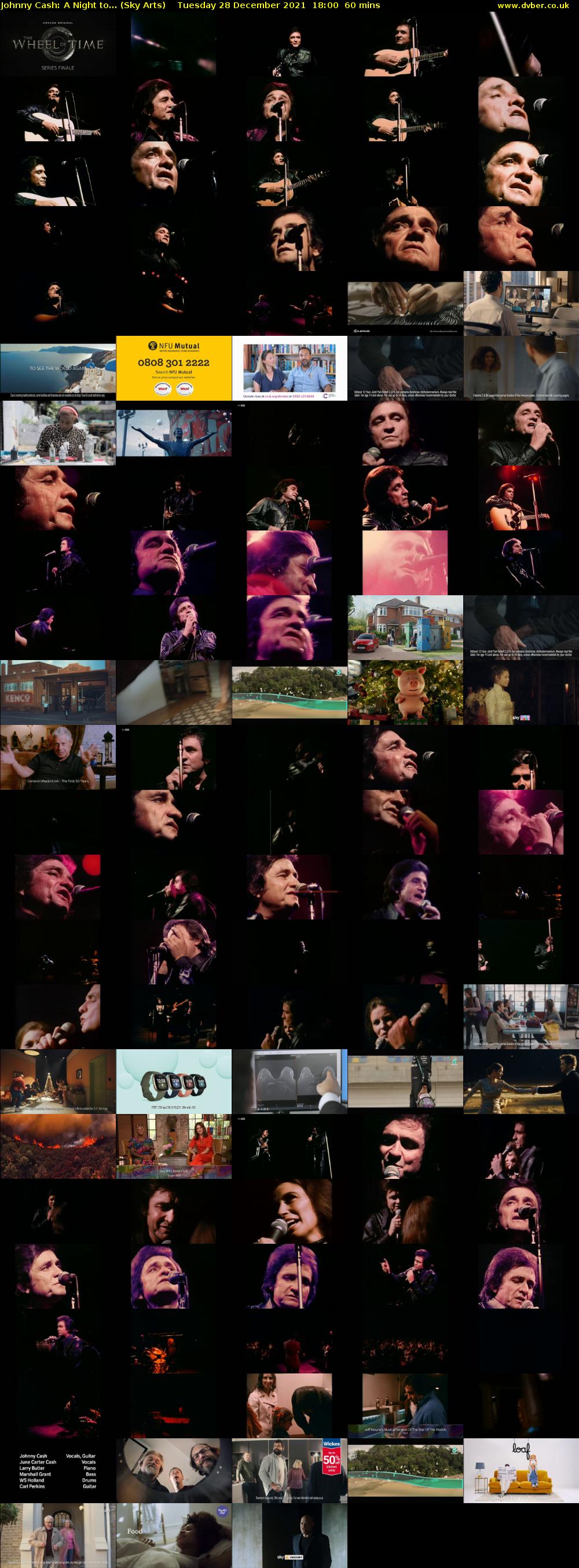 Johnny Cash: A Night to... (Sky Arts) Tuesday 28 December 2021 18:00 - 19:00