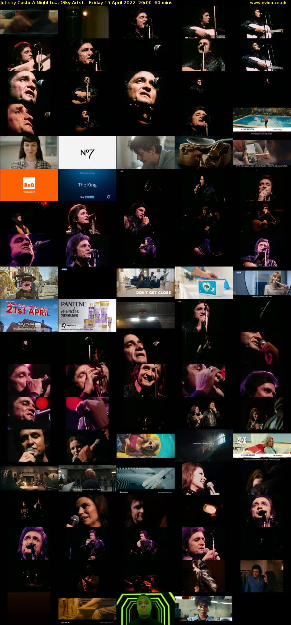 Johnny Cash: A Night to... (Sky Arts) Friday 15 April 2022 20:00 - 21:00