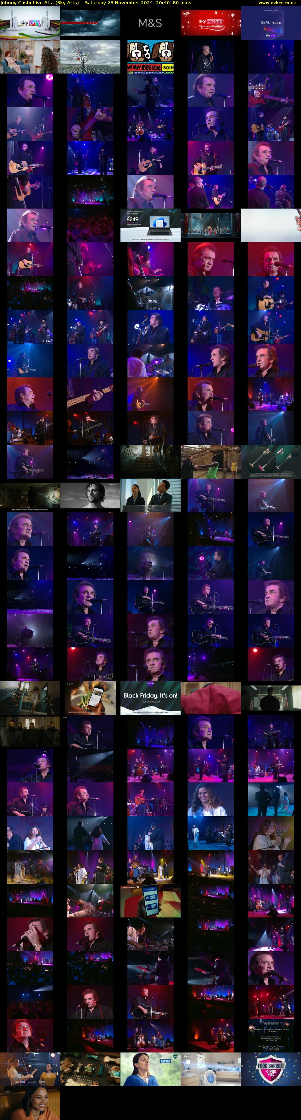 Johnny Cash: Live At... (Sky Arts) Saturday 23 November 2024 20:40 - 22:00