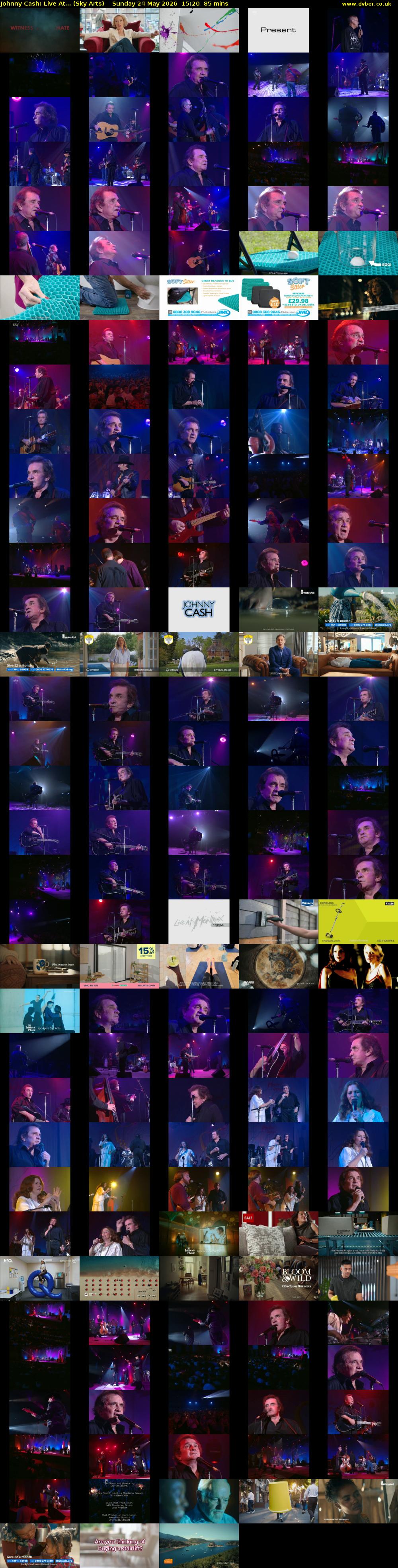 Johnny Cash: Live At... (Sky Arts) Sunday 24 May 2026 15:20 - 16:45