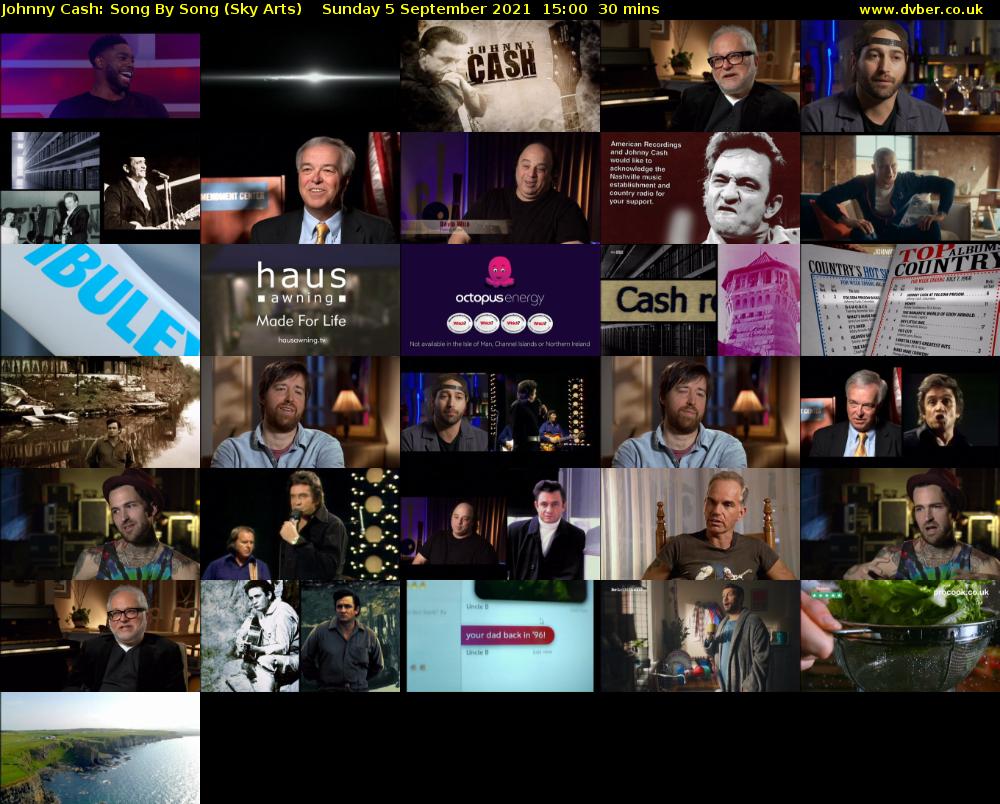 Johnny Cash: Song By Song (Sky Arts) Sunday 5 September 2021 16:00 - 16:30