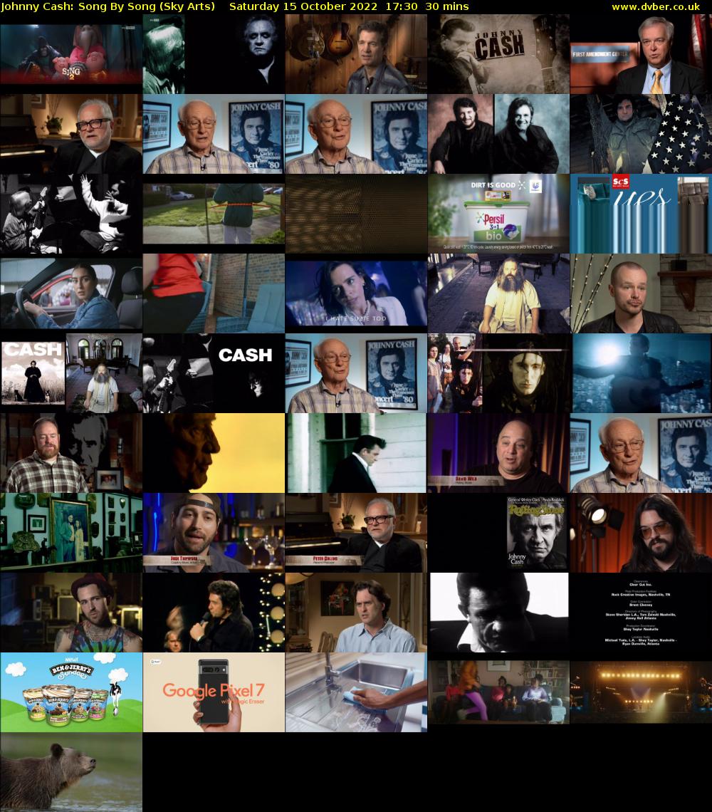 Johnny Cash: Song By Song (Sky Arts) Saturday 15 October 2022 17:30 - 18:00