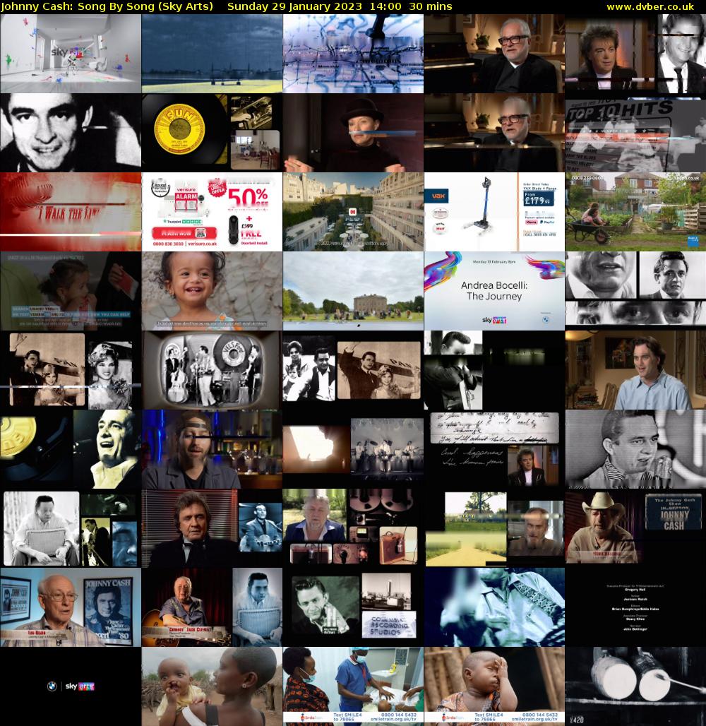 Johnny Cash: Song By Song (Sky Arts) Sunday 29 January 2023 14:00 - 14:30