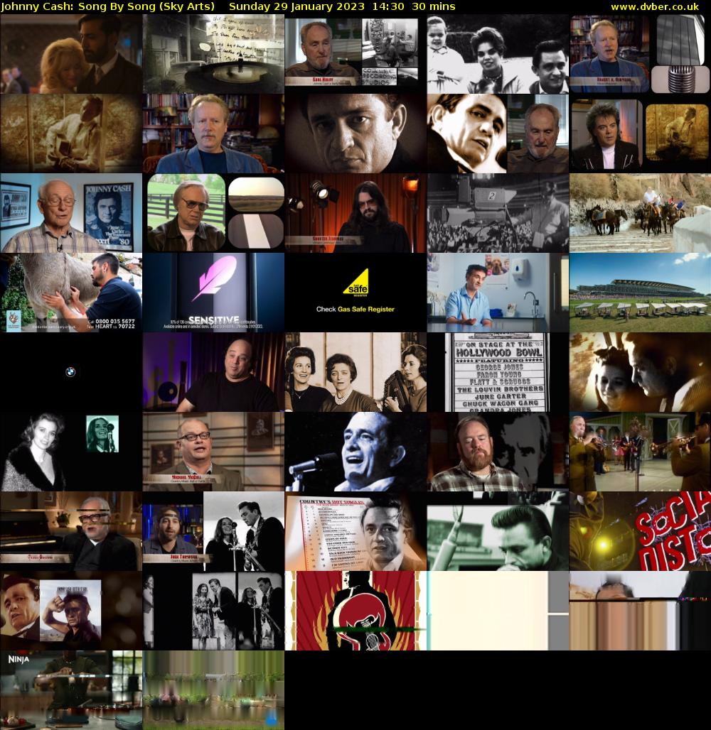 Johnny Cash: Song By Song (Sky Arts) Sunday 29 January 2023 14:30 - 15:00