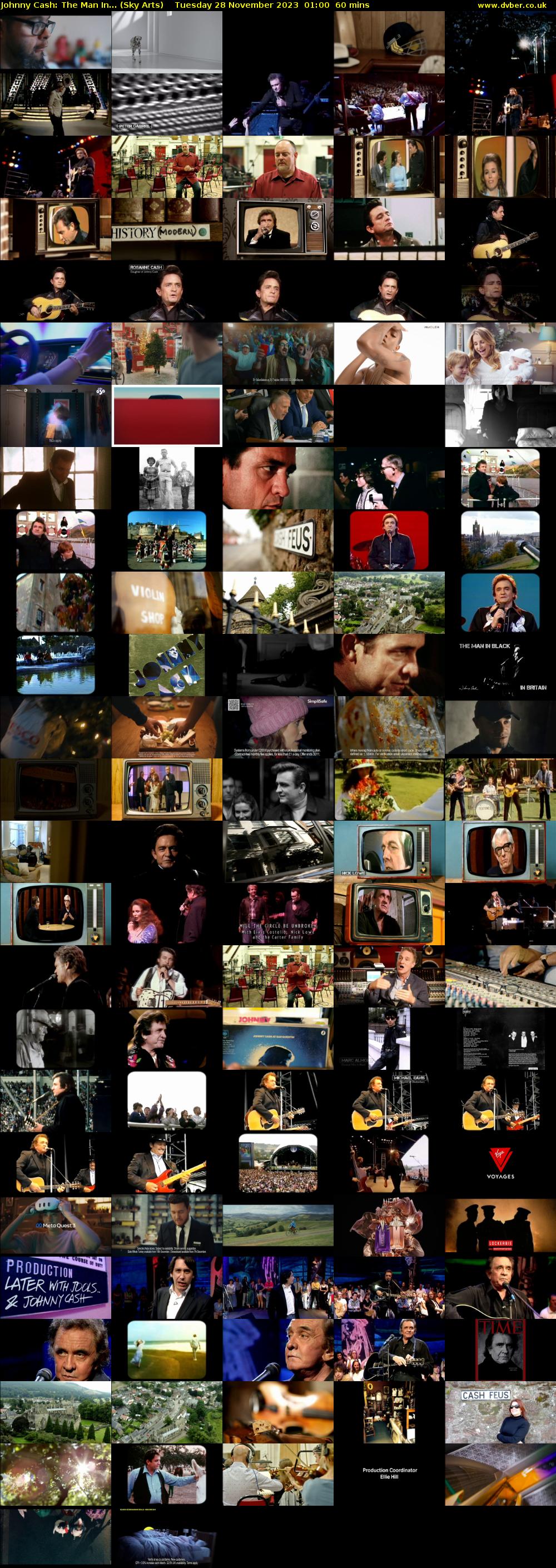 Johnny Cash: The Man In... (Sky Arts) Tuesday 28 November 2023 01:00 - 02:00