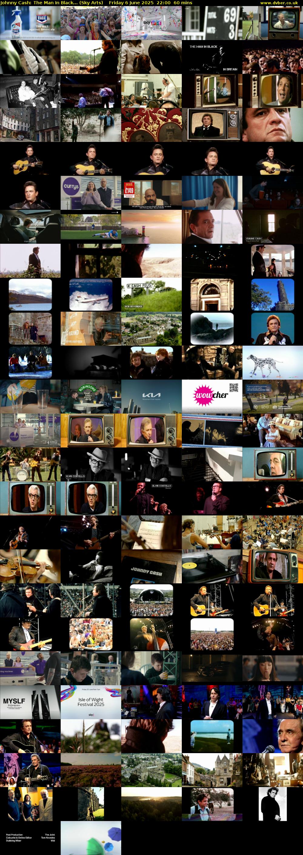 Johnny Cash: The Man In Black... (Sky Arts) Friday 6 June 2025 22:00 - 23:00