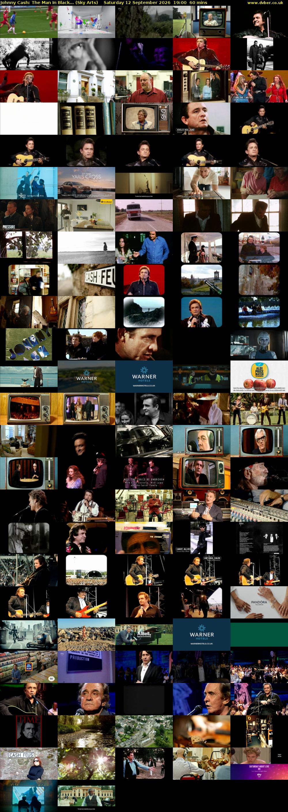 Johnny Cash: The Man In Black... (Sky Arts) Saturday 12 September 2026 19:00 - 20:00