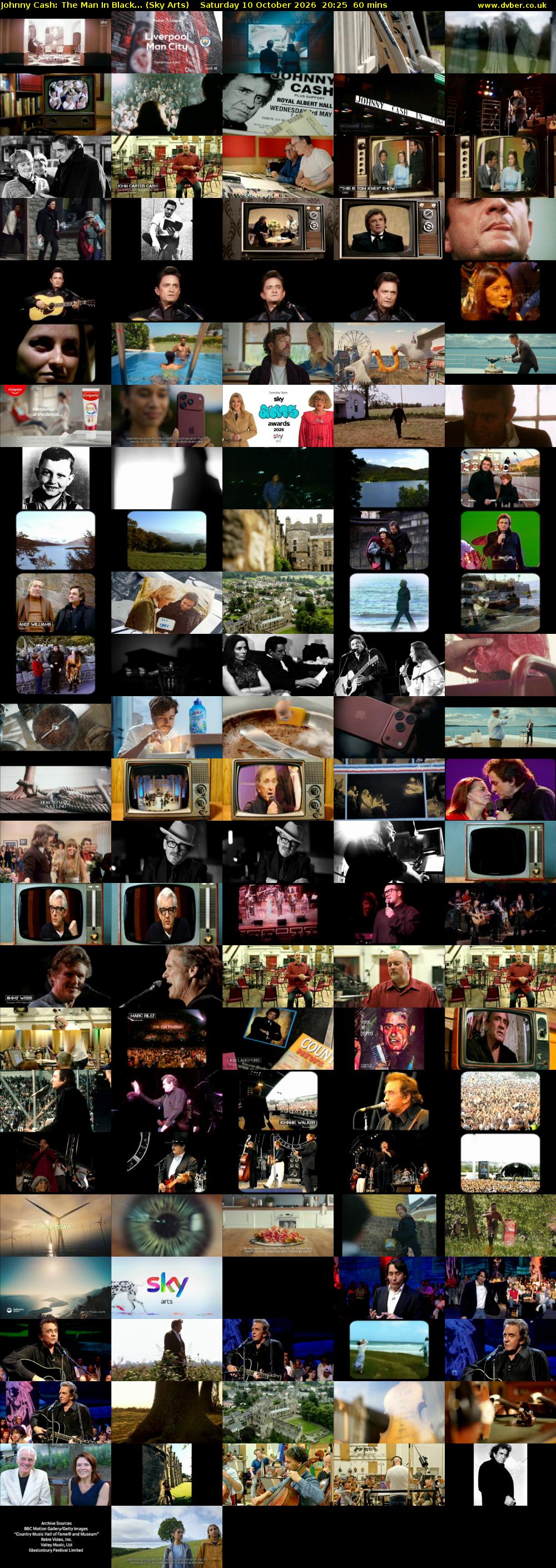 Johnny Cash: The Man In Black... (Sky Arts) Saturday 10 October 2026 20:25 - 21:25
