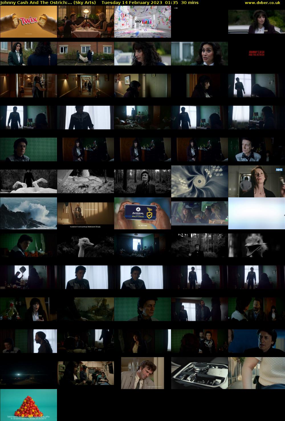 Johnny Cash And The Ostrich:... (Sky Arts) Tuesday 14 February 2023 01:35 - 02:05