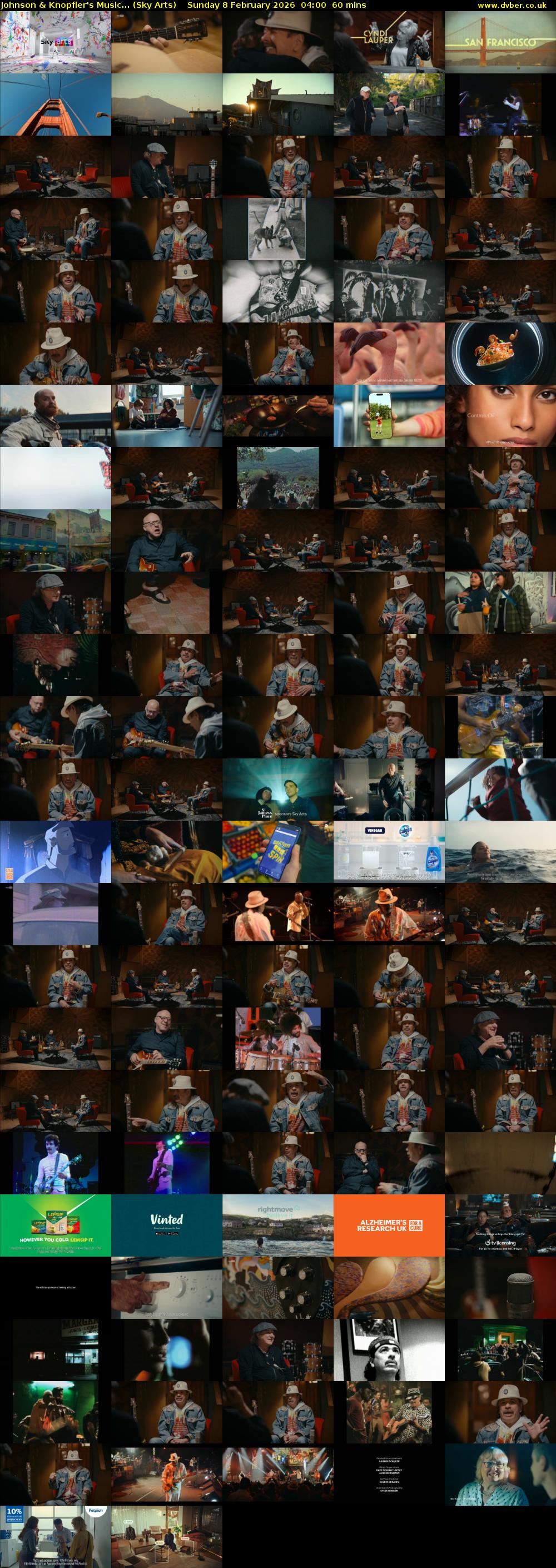 Johnson & Knopfler's Music... (Sky Arts) Sunday 8 February 2026 04:00 - 05:00