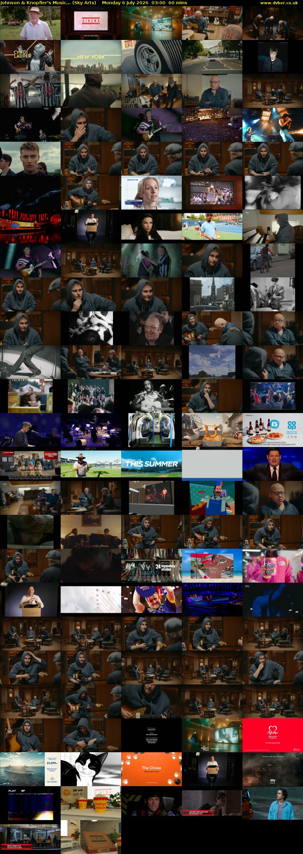 Johnson & Knopfler's Music... (Sky Arts) Monday 6 July 2026 03:00 - 04:00