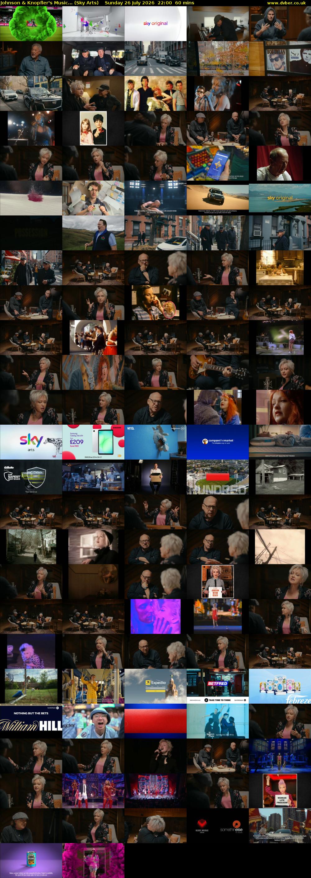 Johnson & Knopfler's Music... (Sky Arts) Sunday 26 July 2026 22:00 - 23:00