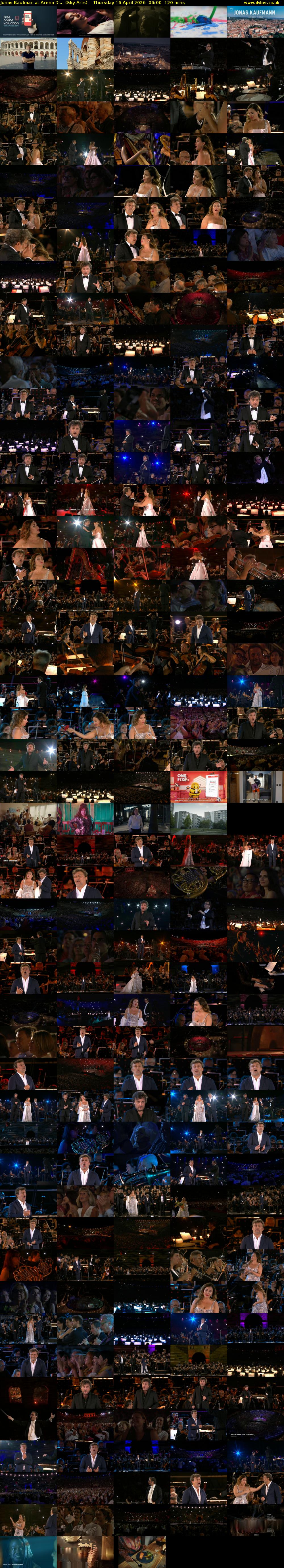 Jonas Kaufman at Arena Di... (Sky Arts) Thursday 16 April 2026 06:00 - 08:00