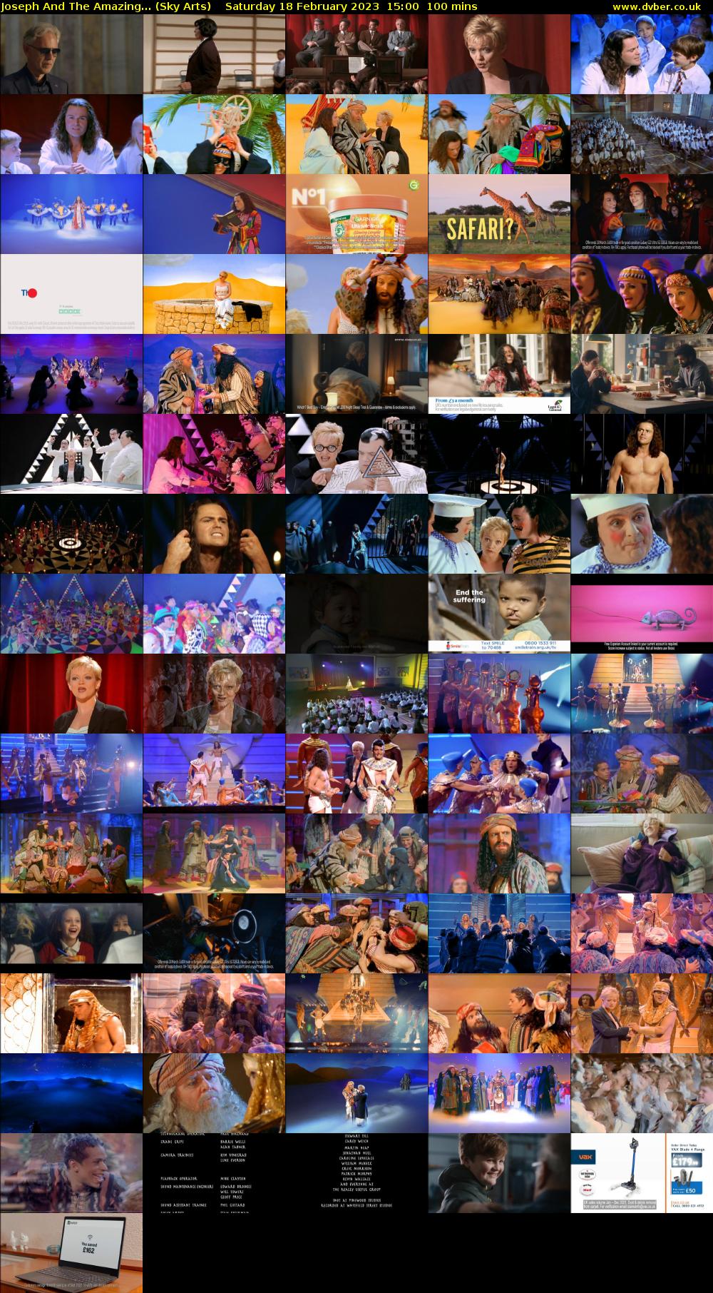 Joseph And The Amazing... (Sky Arts) Saturday 18 February 2023 15:00 - 16:40
