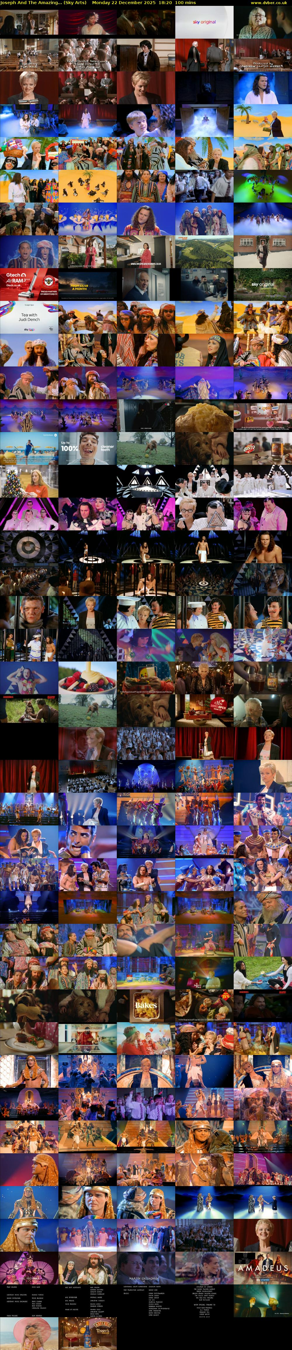 Joseph And The Amazing... (Sky Arts) Monday 22 December 2025 18:20 - 20:00