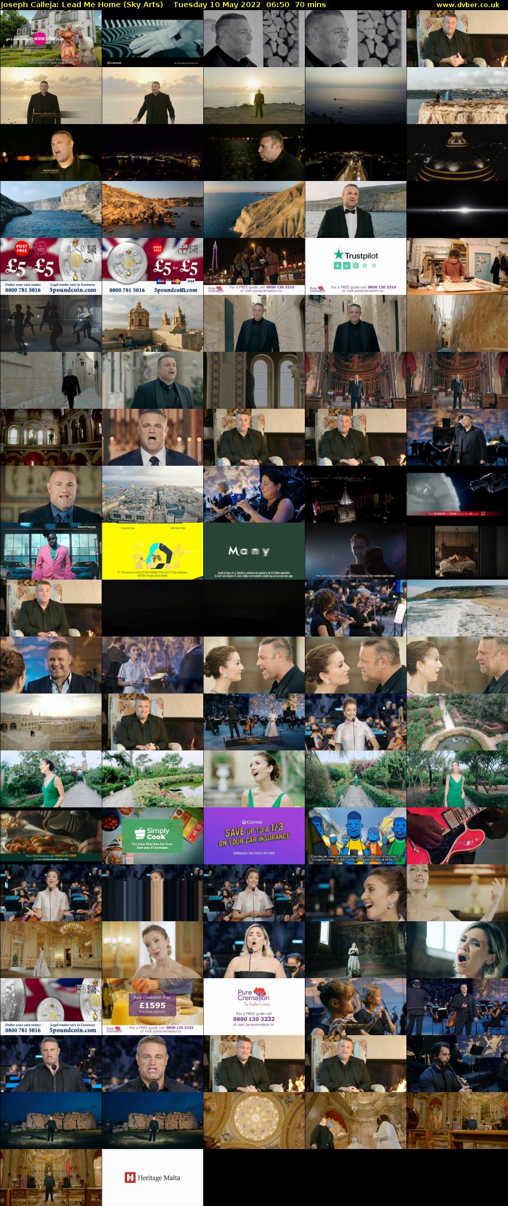 Joseph Calleja: Lead Me Home (Sky Arts) Tuesday 10 May 2022 06:50 - 08:00