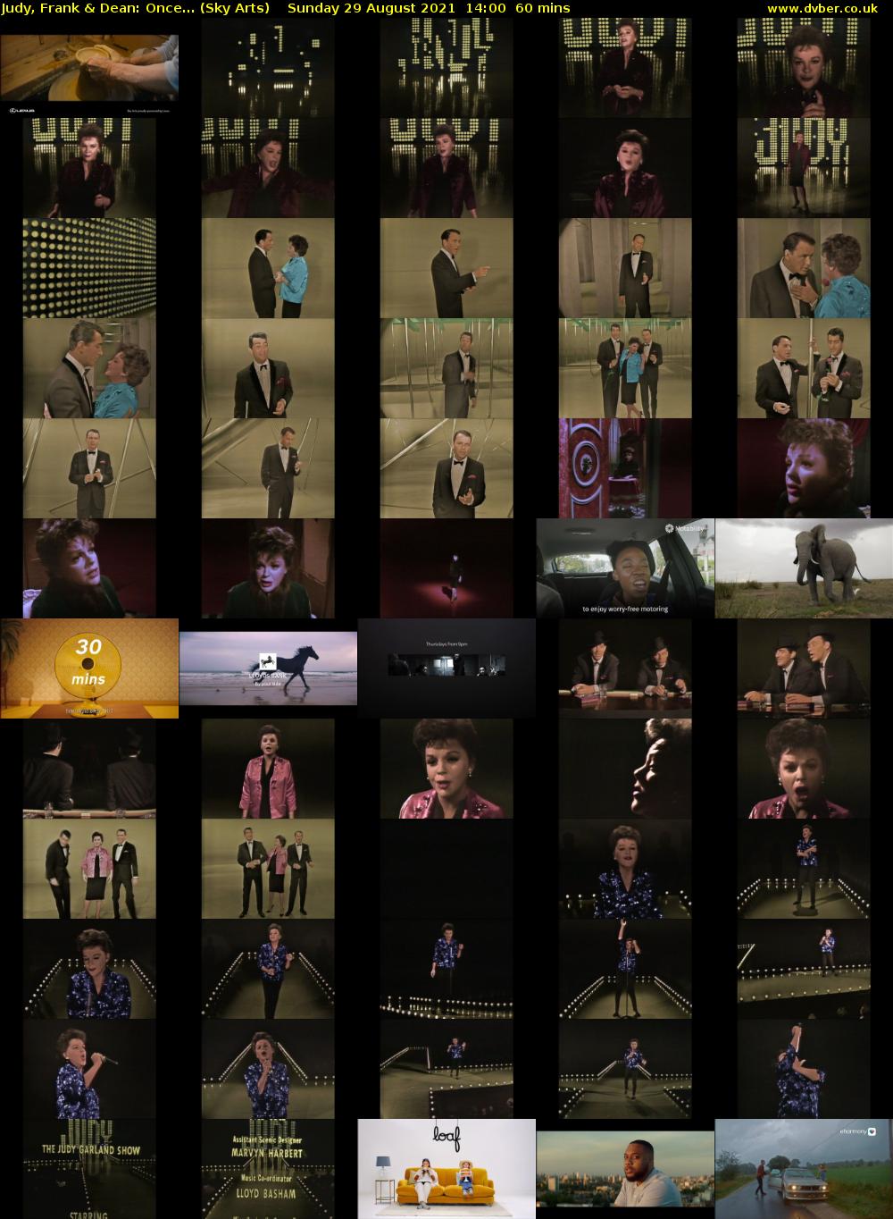 Judy, Frank & Dean: Once... (Sky Arts) Sunday 29 August 2021 15:00 - 16:00