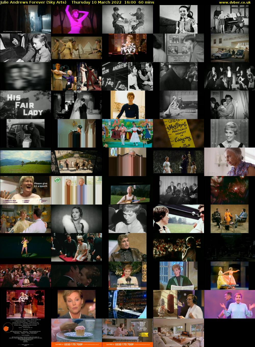 Julie Andrews Forever (Sky Arts) Thursday 10 March 2022 16:00 - 17:00