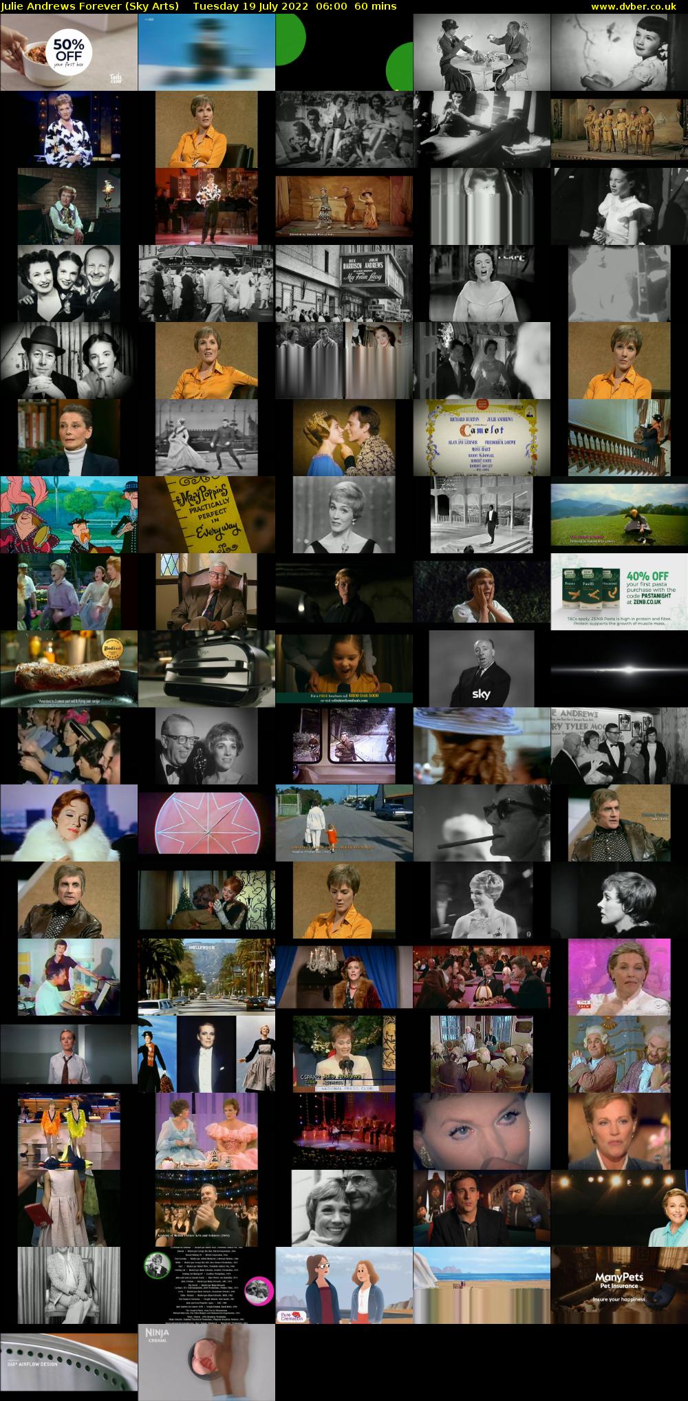 Julie Andrews Forever (Sky Arts) Tuesday 19 July 2022 06:00 - 07:00