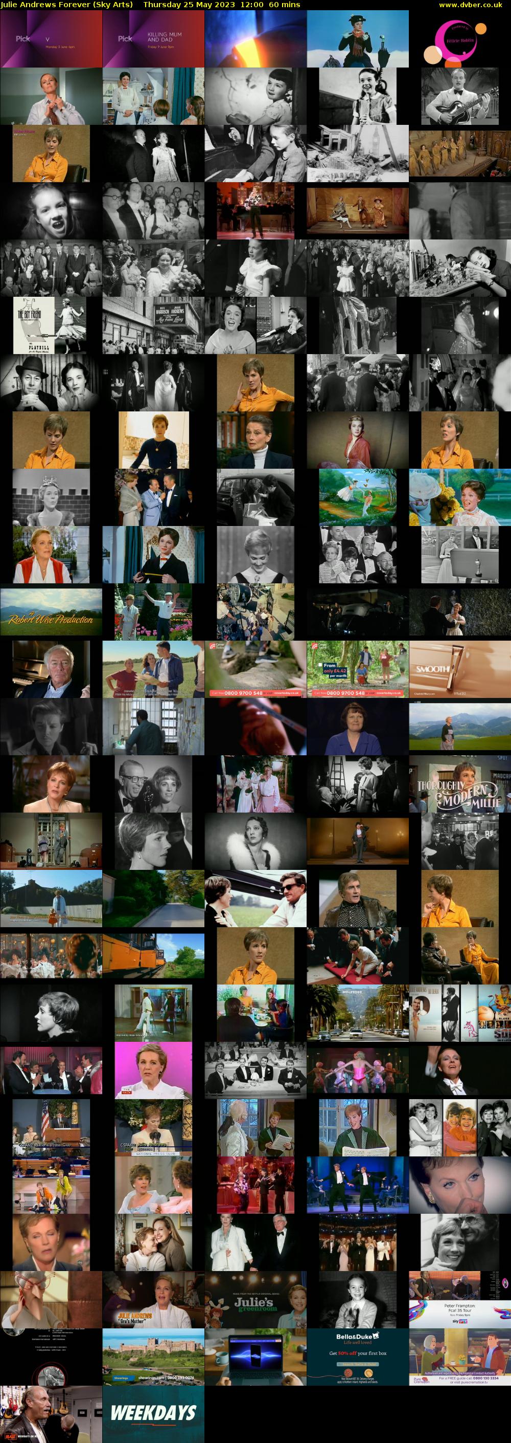 Julie Andrews Forever (Sky Arts) Thursday 25 May 2023 12:00 - 13:00
