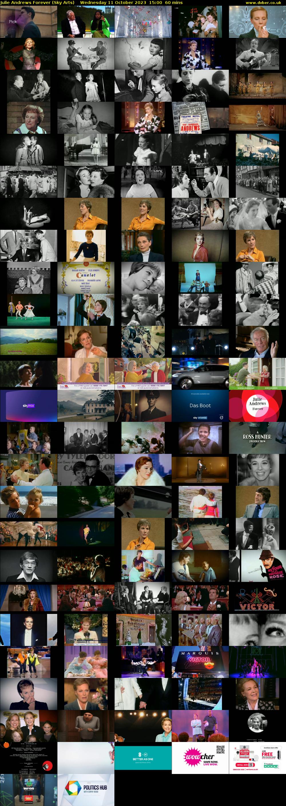 Julie Andrews Forever (Sky Arts) Wednesday 11 October 2023 15:00 - 16:00