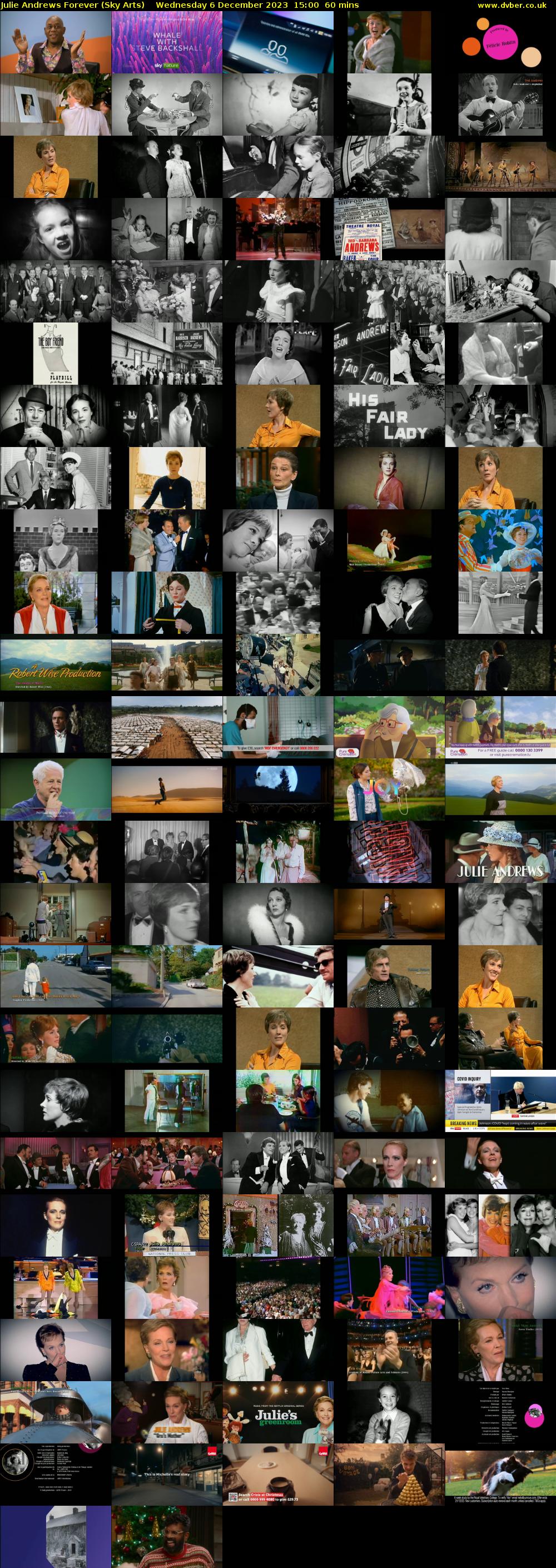Julie Andrews Forever (Sky Arts) Wednesday 6 December 2023 15:00 - 16:00