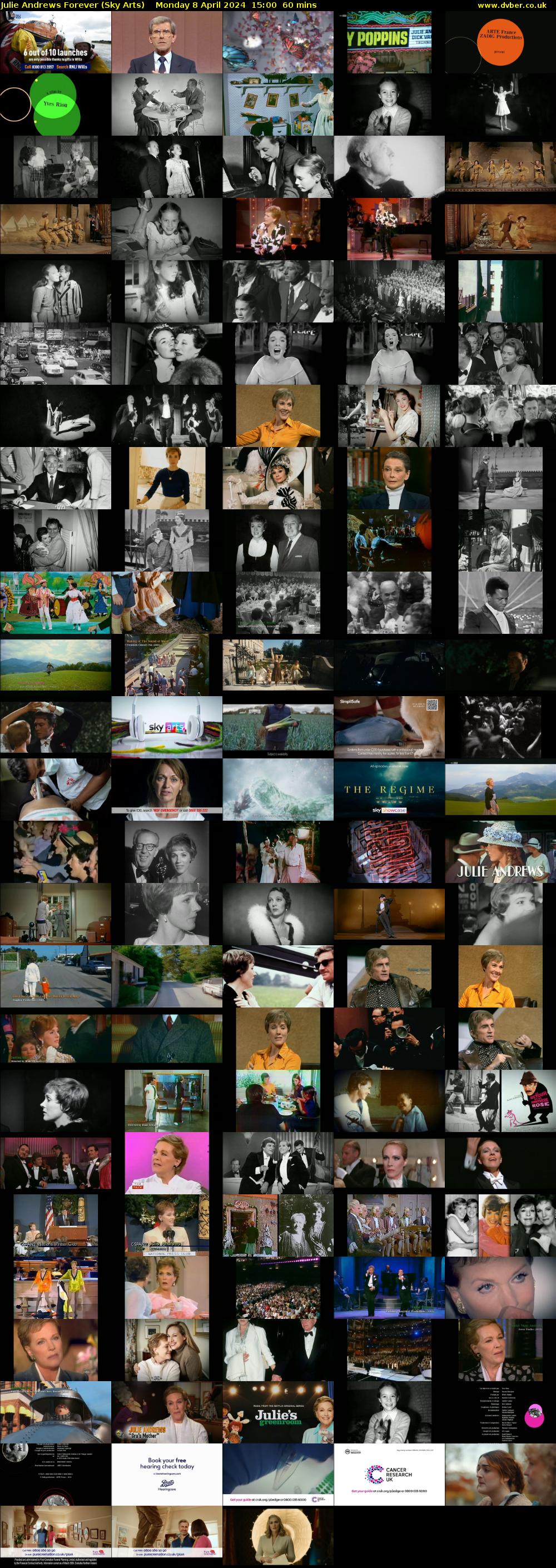 Julie Andrews Forever (Sky Arts) Monday 8 April 2024 15:00 - 16:00