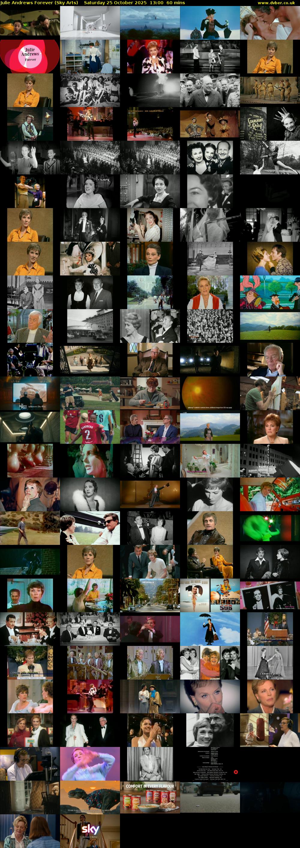 Julie Andrews Forever (Sky Arts) Saturday 25 October 2025 13:00 - 14:00