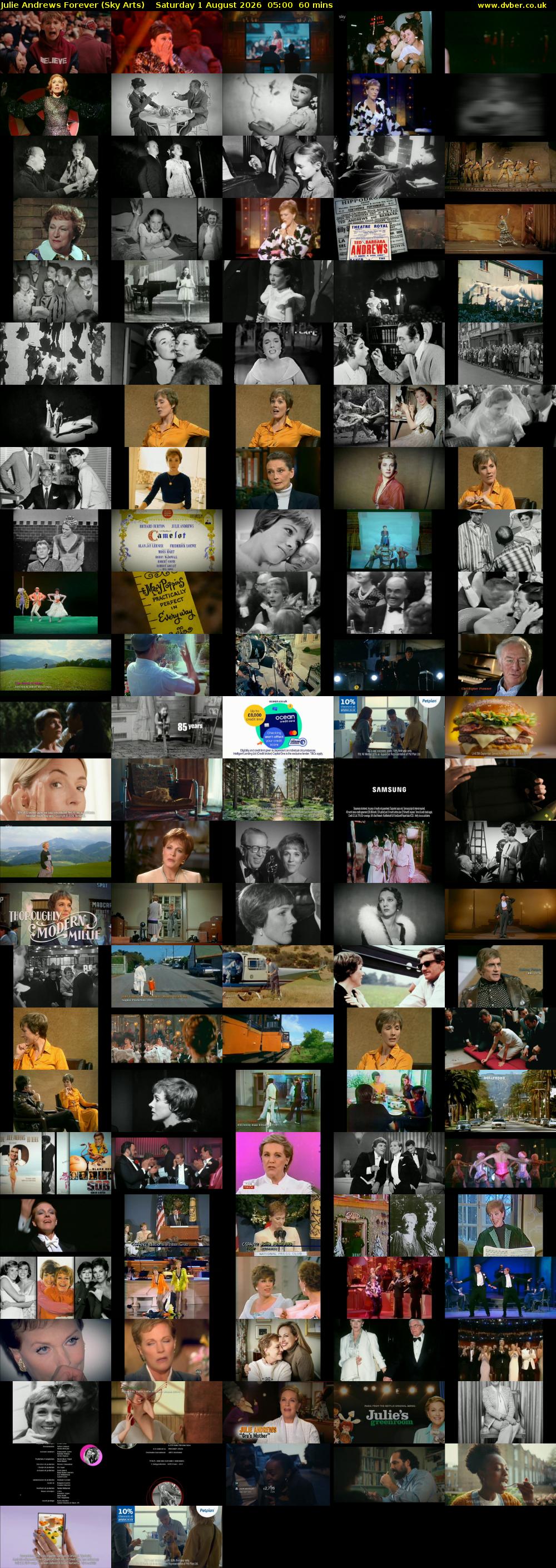 Julie Andrews Forever (Sky Arts) Saturday 1 August 2026 05:00 - 06:00