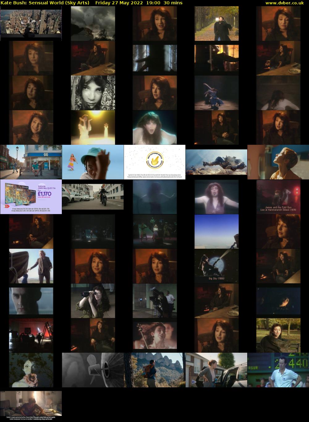 Kate Bush: Sensual World (Sky Arts) Friday 27 May 2022 19:00 - 19:30