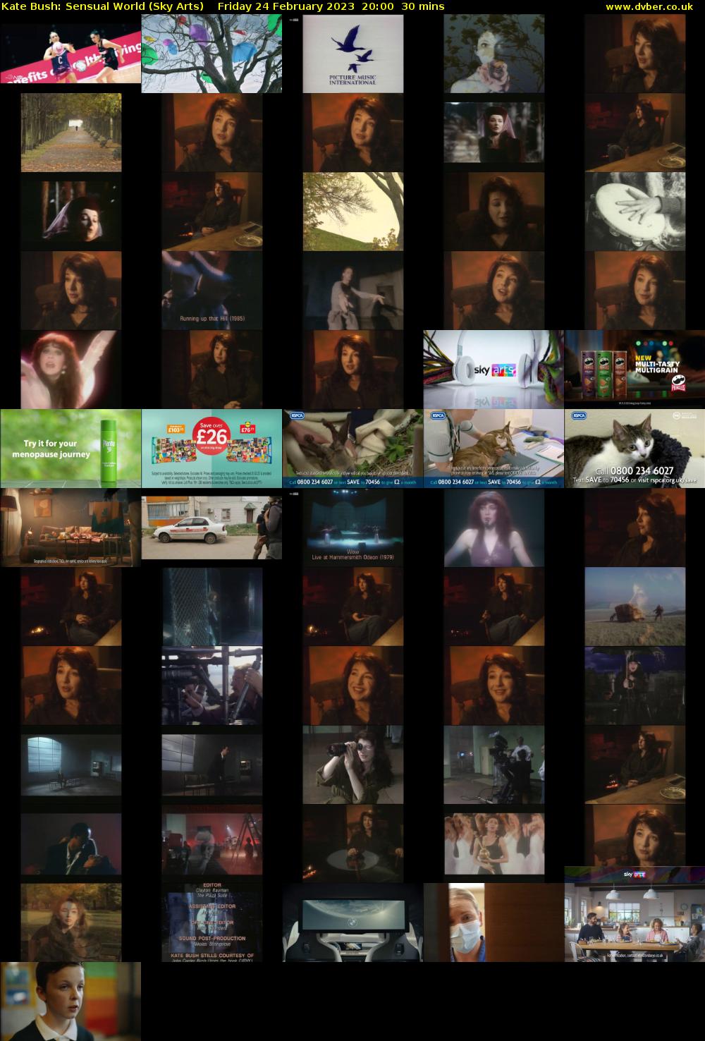 Kate Bush: Sensual World (Sky Arts) Friday 24 February 2023 20:00 - 20:30